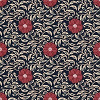 Decorative seamless pattern floral background, traditional flower art vector