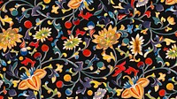 Decorative floral pattern HD wallpaper, traditional flower background