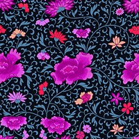 Chinese vintage seamless pattern flower background, decorative oriental art