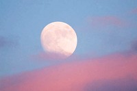 Moon background, pastel sky design vector