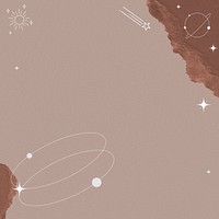 Celestial brown background, torn paper design