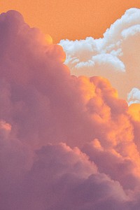 Cloudy sunset sky background, aesthetic design