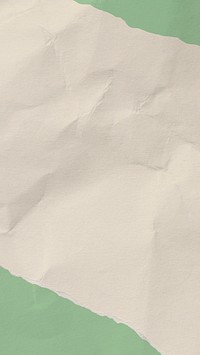 Crumpled paper phone wallpaper, green border background