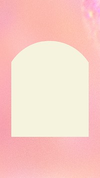 Arch frame phone wallpaper, dreamy pink background