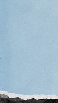 Blue sky iPhone wallpaper, ripped paper mountain background