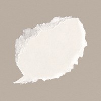 Speech bubble element, ripped paper psd