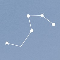 Constellation collage element, star design psd