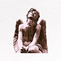 Angel statue clip art,  sculpture design vector