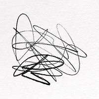Abstract messy line, squiggle design vector