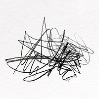 Abstract messy line, squiggle design vector