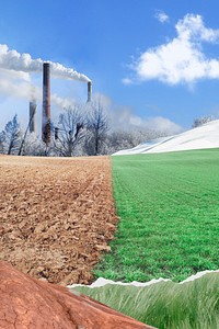 Ploughed field background, agriculture & environment design