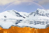 Surreal environment background, global warming affect on Antarctica