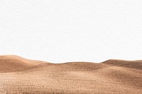 Minimal sand dunes border, nature background psd