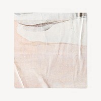 Wrinkled pastel pink memo note, square design