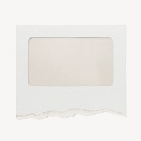 Ripped white paper frame, copy space psd