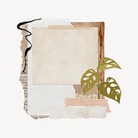 Botanical instant photo frame collage