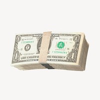 Strap of dollar bills vector