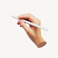 Hand writing with stylus vector