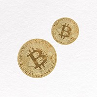 Gold bitcoins, cryptocurrency concept 