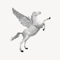 White unicorn illustration vector