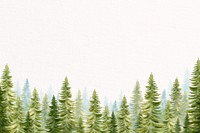 Green forest background, watercolor nature clipart psd