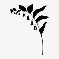 Silhouette lily of the flower illustration