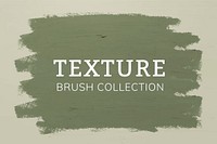 Green oil paint brush stroke texture on a plain green background vector