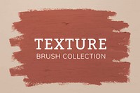 Brown oil paint brush stroke texture on a plain brown background vector