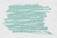 Mint green oil paint brush stroke texture on a white paint textured background vector