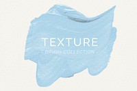 Pastel blue oil paint brush stroke texture on a plain beige background