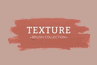 Brown paint brush stroke on a brown textured background vector