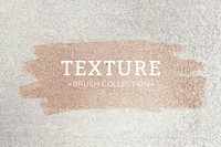 Rose gold oil paint brush stroke texture on a background vector
