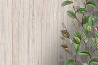 Brown wooden floral  background vector