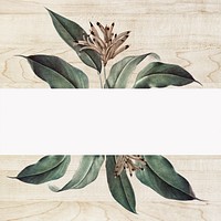 Floral banner on a wooden background illustration