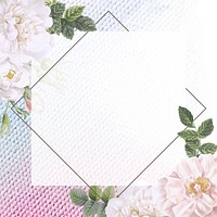 Frame on a fabric with musk rose vector