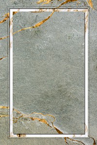 Rectangle frame on green marble background