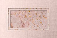Rectangle frame on pink fabric textured background vector