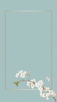 Tiny white flower on turquoise background mockup illustration