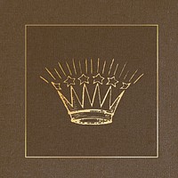 Golden baroque style crown on a brown background