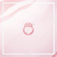 Pink vintage diamond ring vector