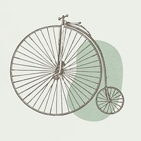 Vintage penny farthing bicycle vector