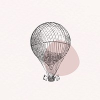 Vintage hot air balloon vector