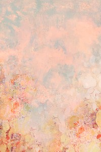 Peach floral wall textured background vector