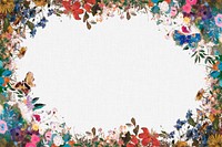 Floral frame wall textured background illustration