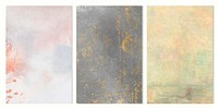 Oil paint textured background vector collection