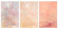 Oil paint textured background vector collection