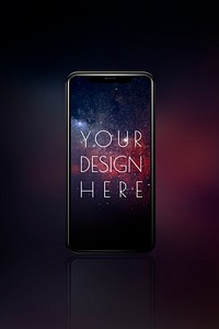 Blank smartphone screen mockup design