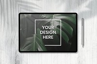 Digital tablet screen mockup design