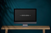Desktop computer with screen mockup