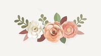 Floral paper craft design element background